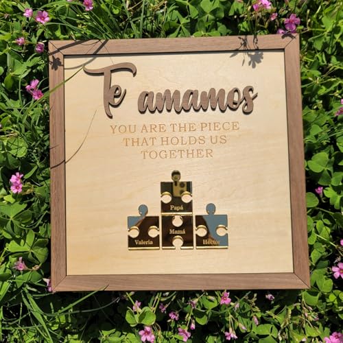Personalisiertes Muttertags-Puzzle-Schild, Benutzerdefinierte Familiennamen, Holzschild, Puzzle, Basteln, Personalisierte Familienmitglieder, Muttertag, Jahrestag, Dekorative Geschenke For Mama(4-6 pu Personalisiertes Muttertags-Puzzle-Schild, Benutzerdefinierte Familiennamen, Holzschild, Puzzle, Basteln, Personalisierte Familienmitglieder, Muttertag, Jahrestag, Dekorative Geschenke For Mama(4-6 pu von HDLOVE