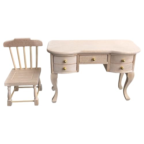 1/12 Skala Crafting Desk Chair Set Unbemaltes Winzige Möbel Für Enthusiasten Und Miniatur Szene Sammlerstücksschreibtischmodell Aufbaut 1/12 Skala Crafting Desk Chair Set Unbemaltes Winzige Möbel Für Enthusiasten Und Miniatur Szene Sammlerstücksschreibtischmodell Aufbaut von HDOYTXXM