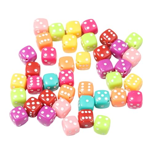 50 PCs Sechs Seiten Dices Colourful Dices Acryl Dices Table Game Dices Brettspiel ACESSORES Für Tischspiel Mathematikspiel von HDOYTXXM