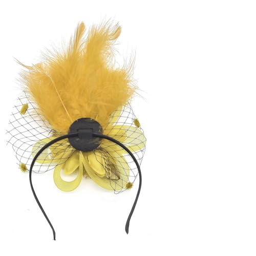 HDOYTXXM 1920er Jahre Blumenhaarclip Für Frauen Kopfbedeckung Kopfbedeckung Für Party Party Elegante Feder Große von HDOYTXXM