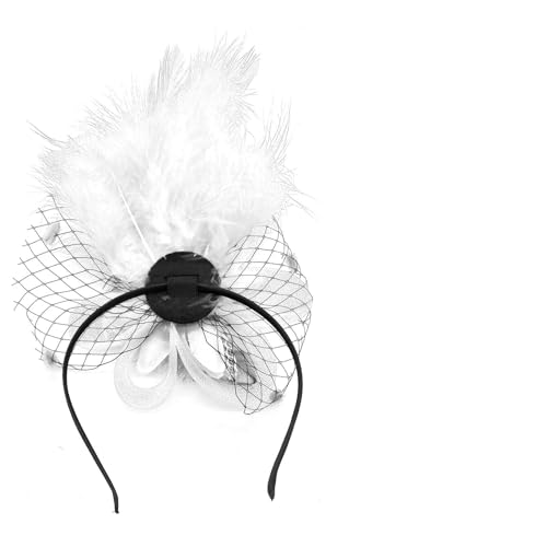 HDOYTXXM 1920er Jahre Blumenhaarclip Für Frauen Kopfbedeckung Kopfbedeckung Für Party Party Elegante Feder Große von HDOYTXXM