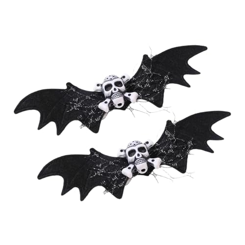 HDOYTXXM 2pcs Halloween Schädel Bat Haartzubehör Leichtes Stoff Design Für Kostümpartys Und Alltäglicher Verschleißpraktikum Stoff Fledermaus Haarnadel HDOYTXXM 2pcs Halloween Schädel Bat Haartzubehör Leichtes Stoff Design Für Kostümpartys Und Alltäglicher Verschleißpraktikum Stoff Fledermaus Haarnadel von HDOYTXXM