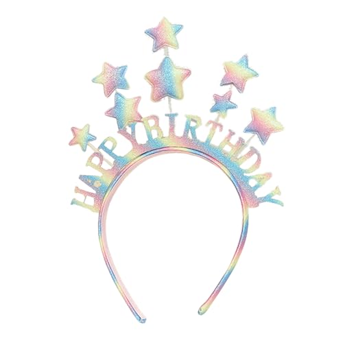 HDOYTXXM Geburtstag Kopfbedeckungsst Kopfband Foto Requisiten Party Cosplay Kostüme Buntes Tanzparty Star Stirnband Neujahrsparty von HDOYTXXM