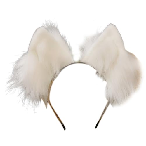HDOYTXXM Katzenohr Stirnbänder Halloween Hairbänder Kunstpelze Haar Hoop Stirnbänder Cosplay Party Haarzubehör Für Party von HDOYTXXM