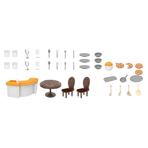 HDOYTXXM Miniaturmöbel Set Für 1/12 Dollhouses Esszimmer Küche Badezimmer Wohnzimmer Mit Zubehör Für Szene Dekore von HDOYTXXM