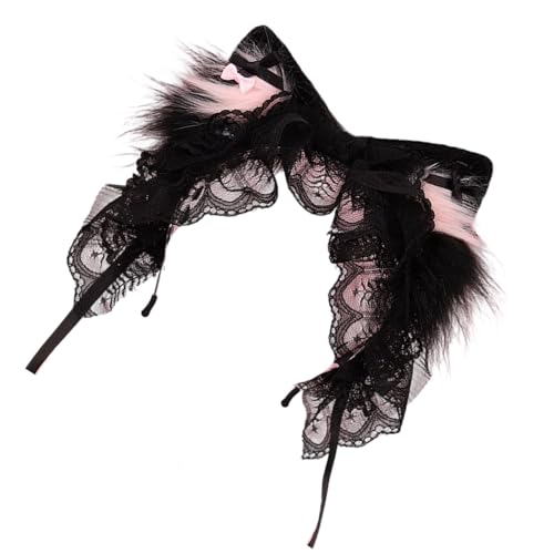 HDOYTXXM Plüschkatzen Ohrhörer Stirnband Einstellbares Design Haardekoratopm Kostüm Für Kostüm Cosplay Halloween Outfits von HDOYTXXM