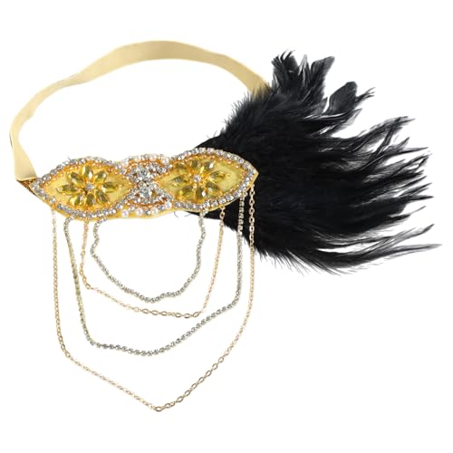 HDOYTXXM Ponytail Headbopper Pailletten Pferdeschwanz Stirnband Halloween Kostüm Kopfbedeckungszubehör Vintage Hair Hoop von HDOYTXXM