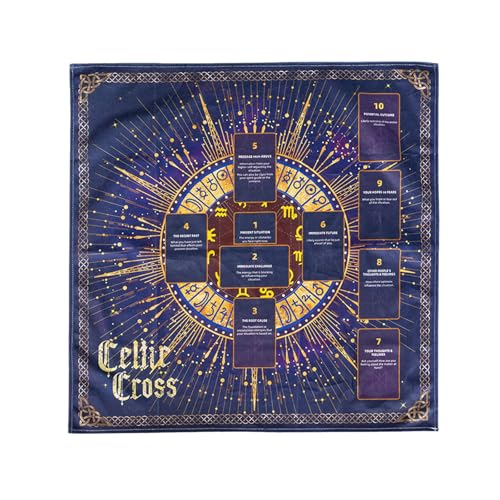HDOYTXXM Quadratische Weissagungs Wandteppich Lesekarte Astrologie Tischdecke Tarot Tischdecke Tischdecke Hexerei Zubehör von HDOYTXXM
