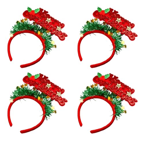 HDOYTXXM Set Von 4 Weihnachtsthemen Briefen Stirnbänder Funkelnde Haare Reifen Für Frauen Und Mädchen Elegante Stirnbänder Charme Strumpffüller HDOYTXXM Set Von 4 Weihnachtsthemen Briefen Stirnbänder Funkelnde Haare Reifen Für Frauen Und Mädchen Elegante Stirnbänder Charme Strumpffüller von HDOYTXXM