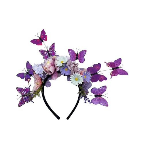 HDOYTXXM Verstellbare Schmetterlingsblume Kopfbedeckung Ethnische Party Haarhoop Für Teekannen Halloween Kostüm Besonderes Event HDOYTXXM Verstellbare Schmetterlingsblume Kopfbedeckung Ethnische Party Haarhoop Für Teekannen Halloween Kostüm Besonderes Event von HDOYTXXM