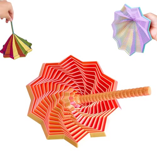 3D Fidget Toys Expanded Sensory Fidget Star, Antistress Fidget Spielzeug, Star Shaped Spiral Fractal Fidget Toys with Handles FüR Kids Adults Angst Stresslinderung (#03, 11.7CM) von HDQQEU
