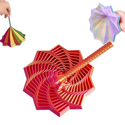3D Fidget Toys Expanded Sensory Fidget Star, Antistress Fidget Spielzeug, Star Shaped Spiral Fractal Fidget Toys with Handles FüR Kids Adults Angst Stresslinderung (#04, 11.7CM) von HDQQEU