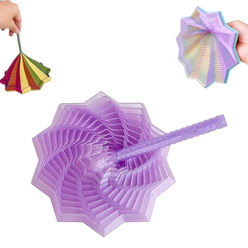 3D Fidget Toys Expanded Sensory Fidget Star, Antistress Fidget Spielzeug, Star Shaped Spiral Fractal Fidget Toys with Handles FüR Kids Adults Angst Stresslinderung (#07, 11.7CM) von HDQQEU