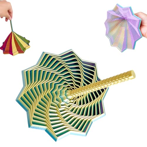 3D Fidget Toys Expanded Sensory Fidget Star, Antistress Fidget Spielzeug, Star Shaped Spiral Fractal Fidget Toys with Handles FüR Kids Adults Angst Stresslinderung (#10, 11.7CM) von HDQQEU