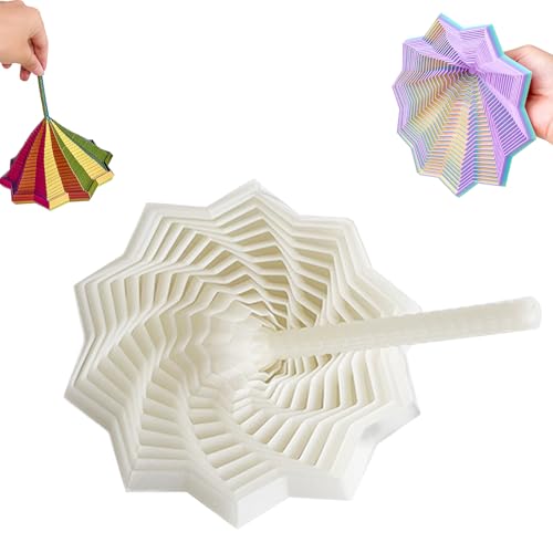 3D Fidget Toys Expanded Sensory Fidget Star, Antistress Fidget Spielzeug, Star Shaped Spiral Fractal Fidget Toys with Handles FüR Kids Adults Angst Stresslinderung (#13, 11.7CM) von HDQQEU