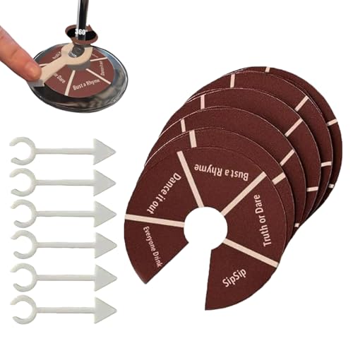 HDQQEU Wine Not Spin Spiel Roulette Trinkspiel Drinking Game FüR Junggesellinnenabschiede Jungs MäDelsabende Trinkpartys Weinproben (Type B, 6 STK) von HDQQEU