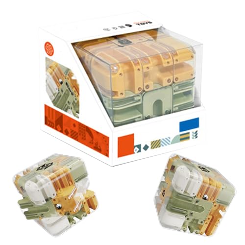 Large Labyrinth 3D Puzzle Maze Cube, 2-In-1 Puzzle Maze Cube, Kugellabyrinth ZauberwüRfel Spielzeug, 3D Labyrinth Spiel Spatial Awareness Brain Training Toy for Adults Teens (A) von HDQQEU