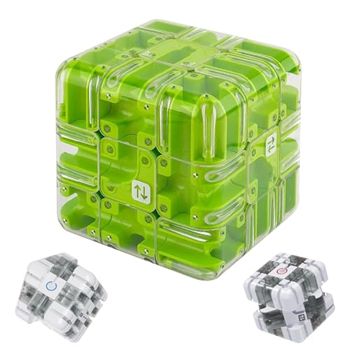 Large Labyrinth 3D Puzzle Maze Cube, 2-In-1 Puzzle Maze Cube, Kugellabyrinth ZauberwüRfel Spielzeug, 3D Labyrinth Spiel Spatial Awareness Brain Training Toy for Adults Teens (D) von HDQQEU