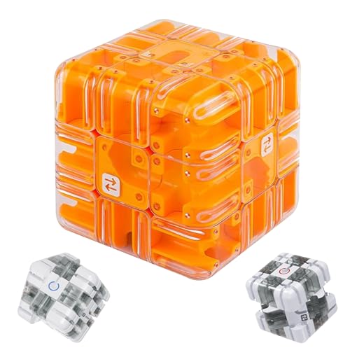 Large Labyrinth 3D Puzzle Maze Cube, 2-In-1 Puzzle Maze Cube, Kugellabyrinth ZauberwüRfel Spielzeug, 3D Labyrinth Spiel Spatial Awareness Brain Training Toy for Adults Teens (E) von HDQQEU