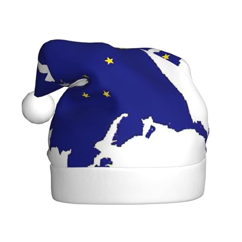 Alaska Staatsflagge, Weihnachtsmütze, Weihnachtsmannmütze, Kostüm, Zubehör für Weihnachten, Neujahr, Urlaub, Party, Kopfbedeckung Alaska Staatsflagge, Weihnachtsmütze, Weihnachtsmannmütze, Kostüm, Zubehör für Weihnachten, Neujahr, Urlaub, Party, Kopfbedeckung von HDSKFNS