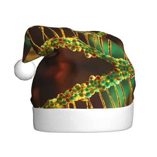 DNA Kette Foto Weihnachtsmütze Nikolausmütze Kostüm Zubehör für Weihnachten Neujahr Urlaub Party Kopfbedeckung von HDSKFNS