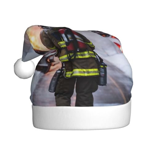 Feuerwehrmann Feuerwehrmann Flamme Weihnachtsmütze Nikolausmütze Kostüm Zubehör für Weihnachten Neujahr Urlaub Party Kopfbedeckung Feuerwehrmann Feuerwehrmann Flamme Weihnachtsmütze Nikolausmütze Kostüm Zubehör für Weihnachten Neujahr Urlaub Party Kopfbedeckung von HDSKFNS