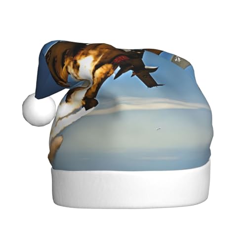 Flugzeug-Kampfflugzeuge Weihnachtsmütze, Weihnachtsmannmütze, Kostüm, Zubehör für Weihnachten, Neujahr, Urlaub, Party, Kopfbedeckung Flugzeug-Kampfflugzeuge Weihnachtsmütze, Weihnachtsmannmütze, Kostüm, Zubehör für Weihnachten, Neujahr, Urlaub, Party, Kopfbedeckung von HDSKFNS