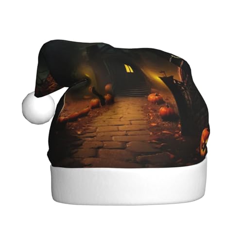 Gruselige Halloween-Weihnachtsmütze, Weihnachtsmannmütze, Kostüm, Zubehör für Weihnachten, Neujahr, Urlaub, Party, Kopfbedeckung von HDSKFNS