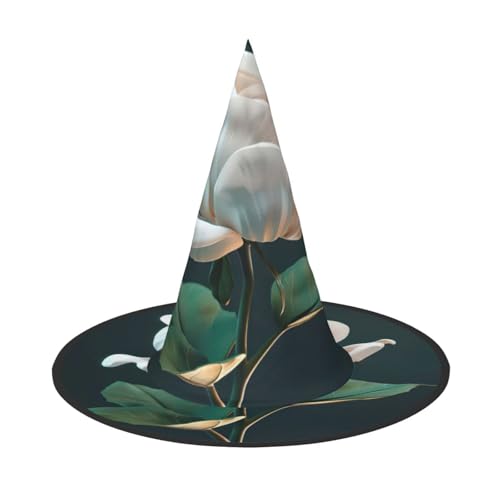 HDSKFNS 3D-Blumendruck, Halloween-Hexenhut, Zaubererhut für Partys, perfektes Accessoire für Kostüme, Urlaubspartys von HDSKFNS