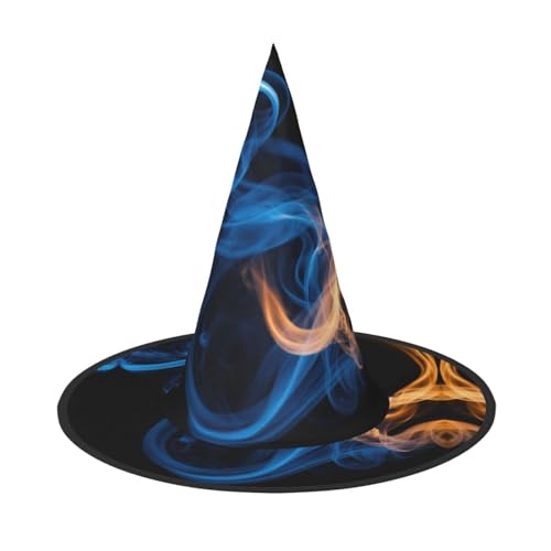 HDSKFNS Blauer Flamme Druck Halloween Hexenhut Zauberer Hut für Partys Perfektes Accessoire für Kostüme Urlaub Party HDSKFNS Blauer Flamme Druck Halloween Hexenhut Zauberer Hut für Partys Perfektes Accessoire für Kostüme Urlaub Party von HDSKFNS