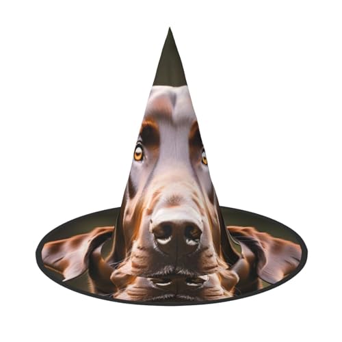 HDSKFNS Brauner Labrador Retriever Print Halloween Hexenhut Zauberer Hut für Partys Perfektes Accessoire für Kostüme Urlaub Party HDSKFNS Brauner Labrador Retriever Print Halloween Hexenhut Zauberer Hut für Partys Perfektes Accessoire für Kostüme Urlaub Party von HDSKFNS