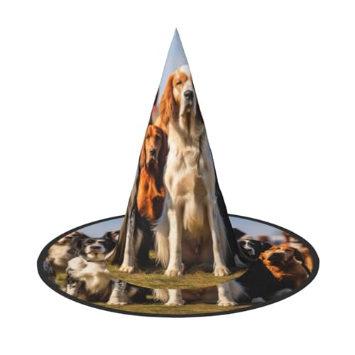HDSKFNS Dog Show2 Druck Halloween Hexenhut Zauberer Hut für Partys Perfektes Accessoire für Kostüme Urlaub Party von HDSKFNS