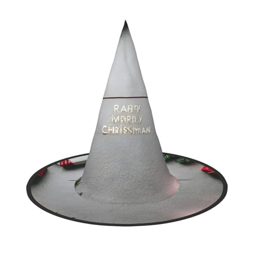 HDSKFNS Frohe Weihnachten 1 Druck Halloween Hexenhut Zauberer Hut für Partys Perfektes Accessoire für Kostüme Urlaub Party von HDSKFNS