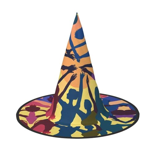 HDSKFNS Gymnastik Spiel Druck Halloween Hexenhut Zauberer Hut für Partys Perfektes Accessoire für Kostüme Urlaub Party HDSKFNS Gymnastik Spiel Druck Halloween Hexenhut Zauberer Hut für Partys Perfektes Accessoire für Kostüme Urlaub Party von HDSKFNS