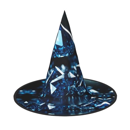 HDSKFNS Halloween-Hexenhut, Zaubererhut mit Diamantmuster, perfektes Accessoire für Kostüme, Urlaubsparty von HDSKFNS