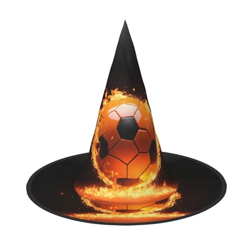 HDSKFNS Halloween-Hexenhut, Zaubererhut mit Fußballdruck, perfektes Accessoire für Kostüme, Urlaubspartys von HDSKFNS
