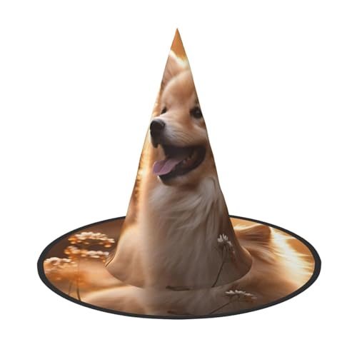 HDSKFNS Halloween-Hexenhut mit Blumendruck, Zaubererhut für Partys, perfektes Accessoire für Kostüme, Urlaubsparty HDSKFNS Halloween-Hexenhut mit Blumendruck, Zaubererhut für Partys, perfektes Accessoire für Kostüme, Urlaubsparty von HDSKFNS