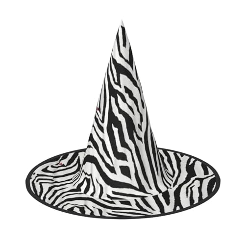 HDSKFNS Halloween-Hexenhut mit Zebra-Druck, Zaubererhut für Partys, perfektes Accessoire für Kostüme, Urlaubspartys HDSKFNS Halloween-Hexenhut mit Zebra-Druck, Zaubererhut für Partys, perfektes Accessoire für Kostüme, Urlaubspartys von HDSKFNS