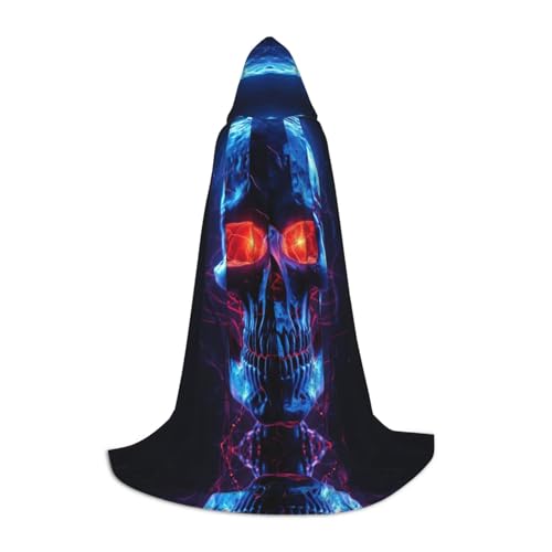 HDSKFNS Halloween-Kapuzenumhang mit Totenkopf-Druck, Maskerade, Cosplay-Kostüm, Unisex, Hexenmantel mit Kapuze, Schwarz, Medium HDSKFNS Halloween-Kapuzenumhang mit Totenkopf-Druck, Maskerade, Cosplay-Kostüm, Unisex, Hexenmantel mit Kapuze, Schwarz, Medium von HDSKFNS