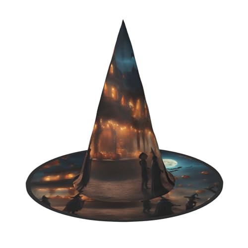 HDSKFNS Halloween Karneval Party Druck Halloween Hexenhut Zauberer Hut für Partys Perfektes Accessoire für Kostüme Urlaub Party HDSKFNS Halloween Karneval Party Druck Halloween Hexenhut Zauberer Hut für Partys Perfektes Accessoire für Kostüme Urlaub Party von HDSKFNS