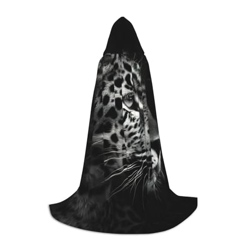 HDSKFNS Halloween-Umhang mit Kapuze, Leopardenmuster, Maskerade, Cosplay-Kostüm, Unisex, Hexenmantel mit Kapuze, Schwarz, Large HDSKFNS Halloween-Umhang mit Kapuze, Leopardenmuster, Maskerade, Cosplay-Kostüm, Unisex, Hexenmantel mit Kapuze, Schwarz, Large von HDSKFNS