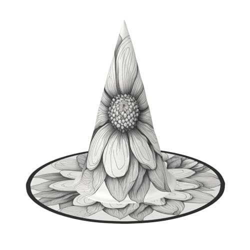 HDSKFNS Handgezeichneter Blumendruck, Halloween-Hexenhut, Zaubererhut für Partys, perfektes Accessoire für Kostüme, Urlaubspartys HDSKFNS Handgezeichneter Blumendruck, Halloween-Hexenhut, Zaubererhut für Partys, perfektes Accessoire für Kostüme, Urlaubspartys von HDSKFNS