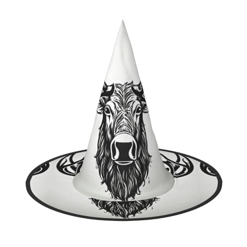 HDSKFNS Hexenhut mit Hirschaufdruck, Halloween, Zaubererhut für Partys, perfektes Accessoire für Kostüme, Urlaubsparty HDSKFNS Hexenhut mit Hirschaufdruck, Halloween, Zaubererhut für Partys, perfektes Accessoire für Kostüme, Urlaubsparty von HDSKFNS