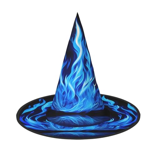 HDSKFNS Indigo Flamme Print Halloween Hexenhut Zauberer Hut für Partys Perfektes Accessoire für Kostüme Urlaub Party HDSKFNS Indigo Flamme Print Halloween Hexenhut Zauberer Hut für Partys Perfektes Accessoire für Kostüme Urlaub Party von HDSKFNS