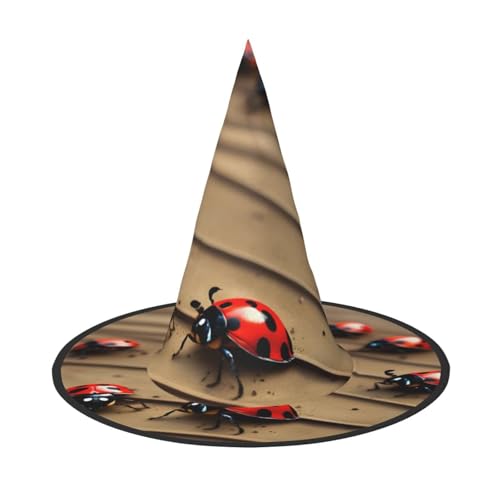 HDSKFNS Kunst Marienkäfer Tracks Druck Halloween Hexenhut Zauberer Hut für Partys Perfektes Accessoire für Kostüme Urlaub Party HDSKFNS Kunst Marienkäfer Tracks Druck Halloween Hexenhut Zauberer Hut für Partys Perfektes Accessoire für Kostüme Urlaub Party von HDSKFNS