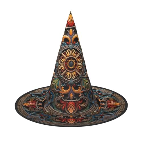 HDSKFNS Medaillon Multi Print Halloween Hexenhut Zauberer Hut für Partys Perfektes Accessoire für Kostüme Urlaub Party HDSKFNS Medaillon Multi Print Halloween Hexenhut Zauberer Hut für Partys Perfektes Accessoire für Kostüme Urlaub Party von HDSKFNS
