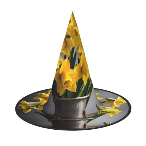 HDSKFNS Narzissenstrauß bedruckt, Halloween, Hexenhut, Zaubererhut für Partys, perfektes Accessoire für Kostüme, Urlaubsparty HDSKFNS Narzissenstrauß bedruckt, Halloween, Hexenhut, Zaubererhut für Partys, perfektes Accessoire für Kostüme, Urlaubsparty von HDSKFNS