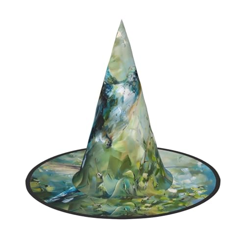 HDSKFNS Ölgemälde-Druck, Halloween-Hexenhut, Zaubererhut für Partys, perfektes Accessoire für Kostüme, Urlaubsparty HDSKFNS Ölgemälde-Druck, Halloween-Hexenhut, Zaubererhut für Partys, perfektes Accessoire für Kostüme, Urlaubsparty von HDSKFNS