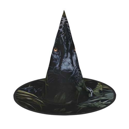 HDSKFNS Schwarzer Leopardenmuster Halloween Hexenhut Zauberer Hut für Partys Perfektes Accessoire für Kostüme Urlaub Party HDSKFNS Schwarzer Leopardenmuster Halloween Hexenhut Zauberer Hut für Partys Perfektes Accessoire für Kostüme Urlaub Party von HDSKFNS