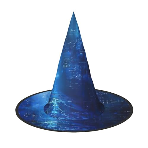 HDSKFNS The Blue Binary Print Halloween Hexenhut Zauberer Hut für Partys Perfektes Accessoire für Kostüme Urlaub Party HDSKFNS The Blue Binary Print Halloween Hexenhut Zauberer Hut für Partys Perfektes Accessoire für Kostüme Urlaub Party von HDSKFNS